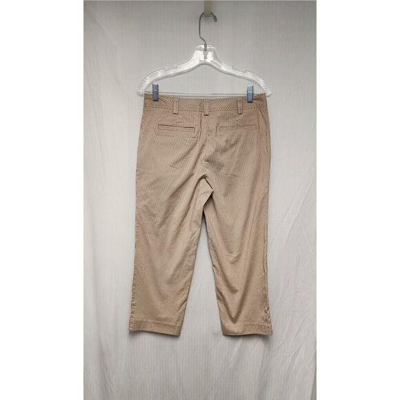 Talbots Striped Capri Dress Pants Size Beige Size 6P - Picture 3 of 5